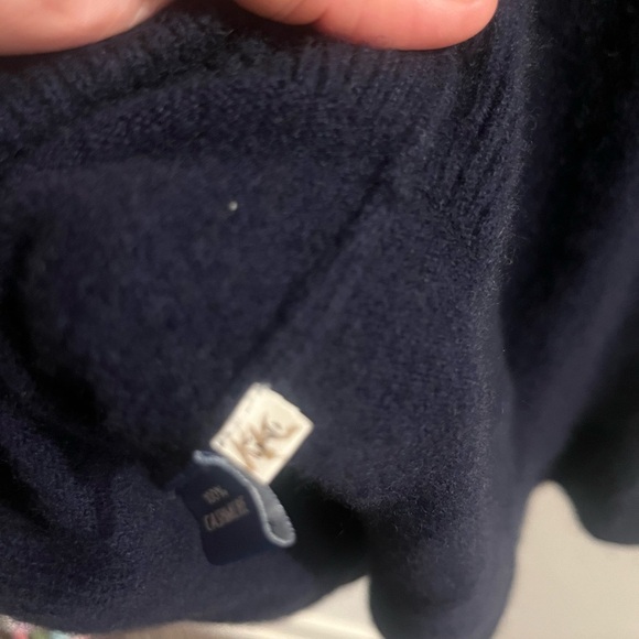 Navy Blue Cashmere Dress - Picture 3 of 3